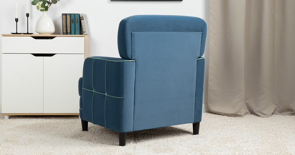 Диван-кровать прямой Черри ТД 285 велюр Irida 07 синий, Эвита пистачио ментоловый