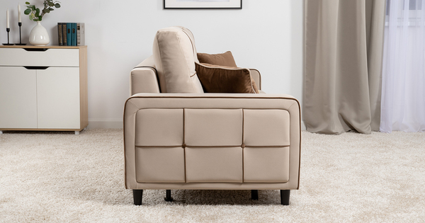 Диван-кровать прямой Черри ТД 284 велюр Irida 02 светло-бежевый, Эвита шоколад бежево-коричневый