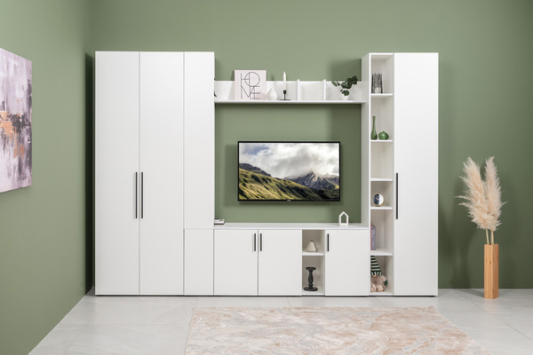 Спальня Эйр композиция 1 белый РЕ шагрень, спальное место 160 х 200