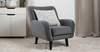 Кресло для отдыха Дакота ТК 586 велюр Vendetta 11 графитовый серый, Albus Zemin 1735 z1 col 2 белый