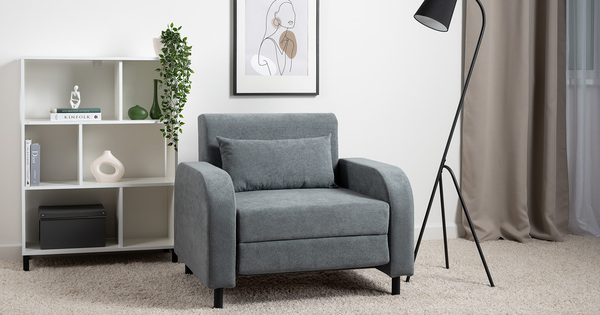 Кресло-кровать Киото ТК 783 велюр Epic 83 graphite темно-серый