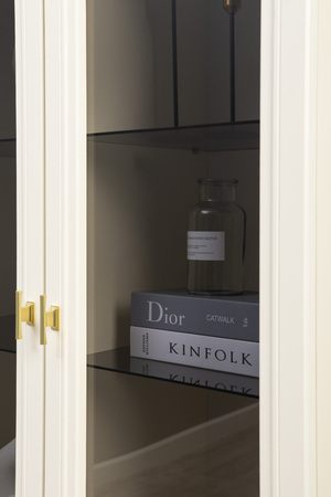 Гостиная Марион композиция 3 слоновая кость С341 PE, слоновая кость 6898 ПВХ, белый PE шагрень (собирается на любую сторону)