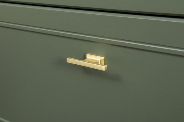 Гостиная Марион композиция 1 дымчатый зеленый K521, олива шагрень AG 1050 ПВХ, белый PE шагрень (собирается на любую сторону)