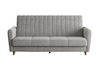 Диван-кровать прямой Монако велюр Вивальди 7 светло-серый с пружинным блоком (высота опор - 120мм)