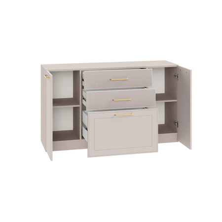 Комод Ричфорд 16.235 кашемир 5981 BS, моно керамика D166-2 ПВХ, белый PE шагрень