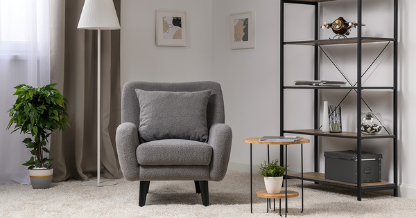 Кресло для отдыха Шон ТК 273 велюр Romeo 06 серый