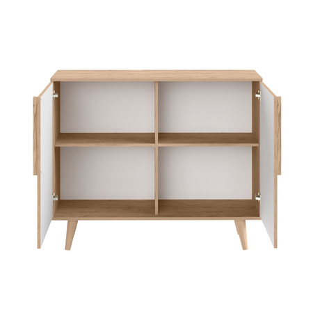 Комод Току 16.230.04 гикори рокфорд натуральный KO86 PW, белый PE шагрень, фотопечать