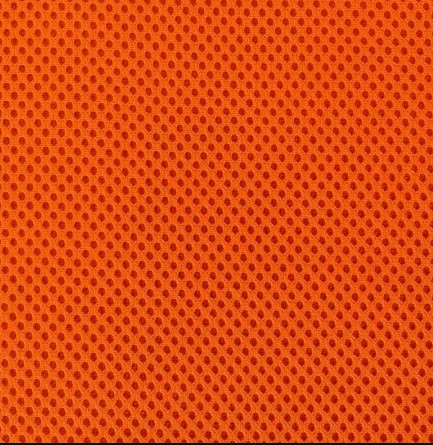 Кресло на колесах Ирис люкс обивка ткань-сетка TW сидушка оранж, спинка оранж, подлокотники пластик, крестовина пластик, механизм качания 