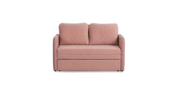 Диван-кровать прямой Юта (120) ТД 522 велюр Вивальди 27 пастельный коралловый